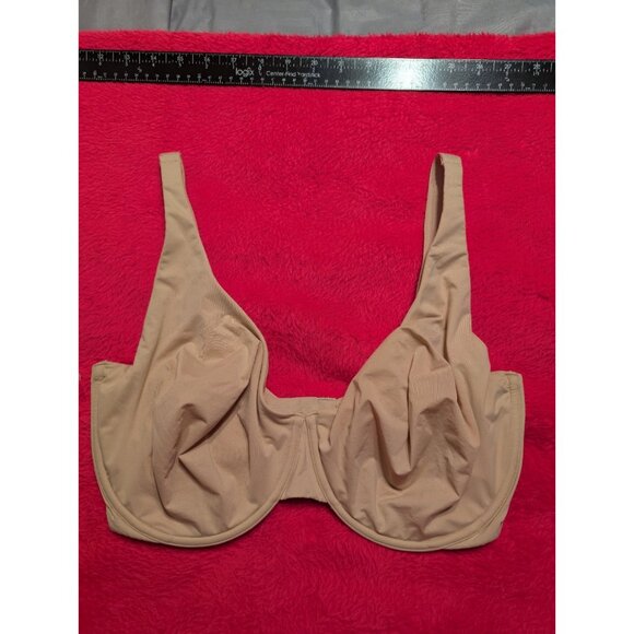 Reveal Fituitive Plunge Bra 38G Nude Beige Unlined Underwire Full Coverage - Picture 3 of 8